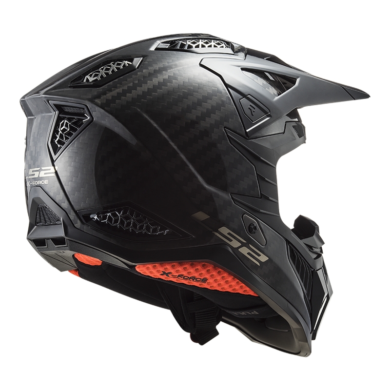 Motokross kiiver LS2 MX703 X-Force Solid Carbon must