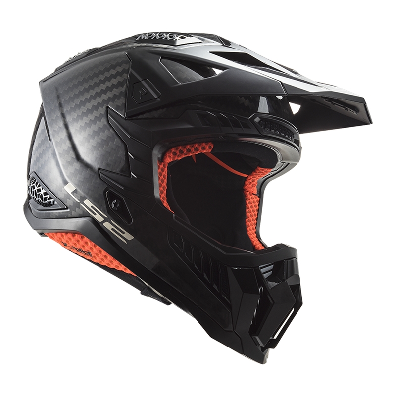 Motokross kiiver LS2 MX703 X-Force Solid Carbon must