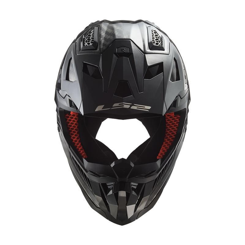 Motokross kiiver LS2 MX703 X-Force Solid Carbon must