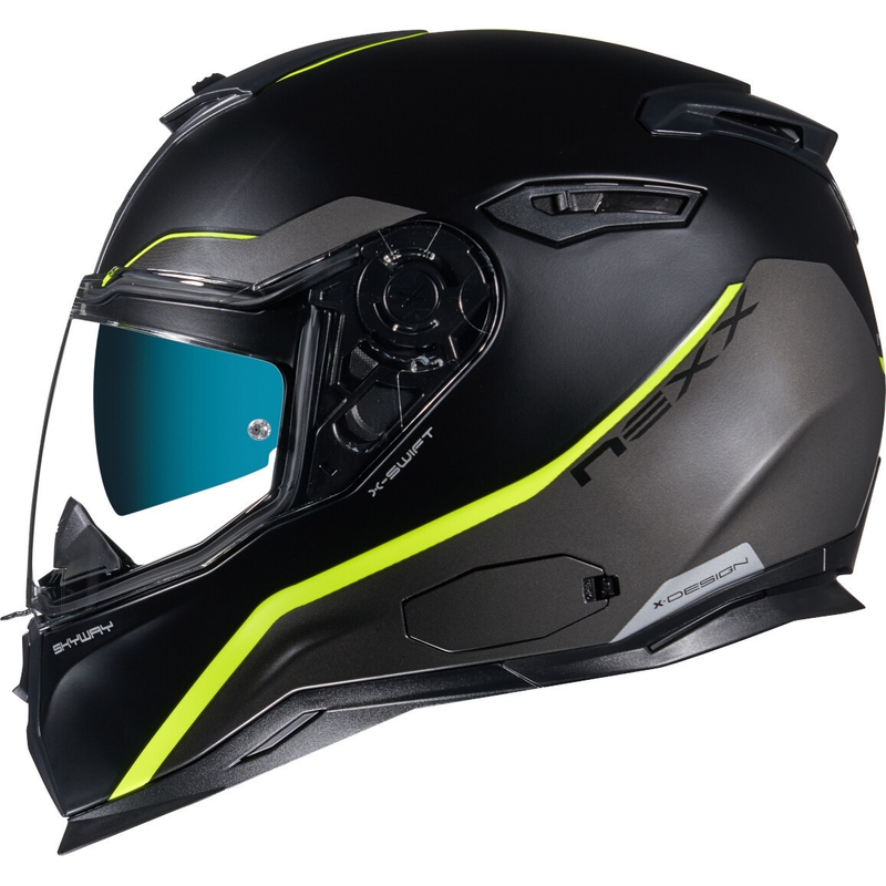 NEXX SX.100 Skyway must-fluo kollane integreeritud mootorratta kiiver allahindlus