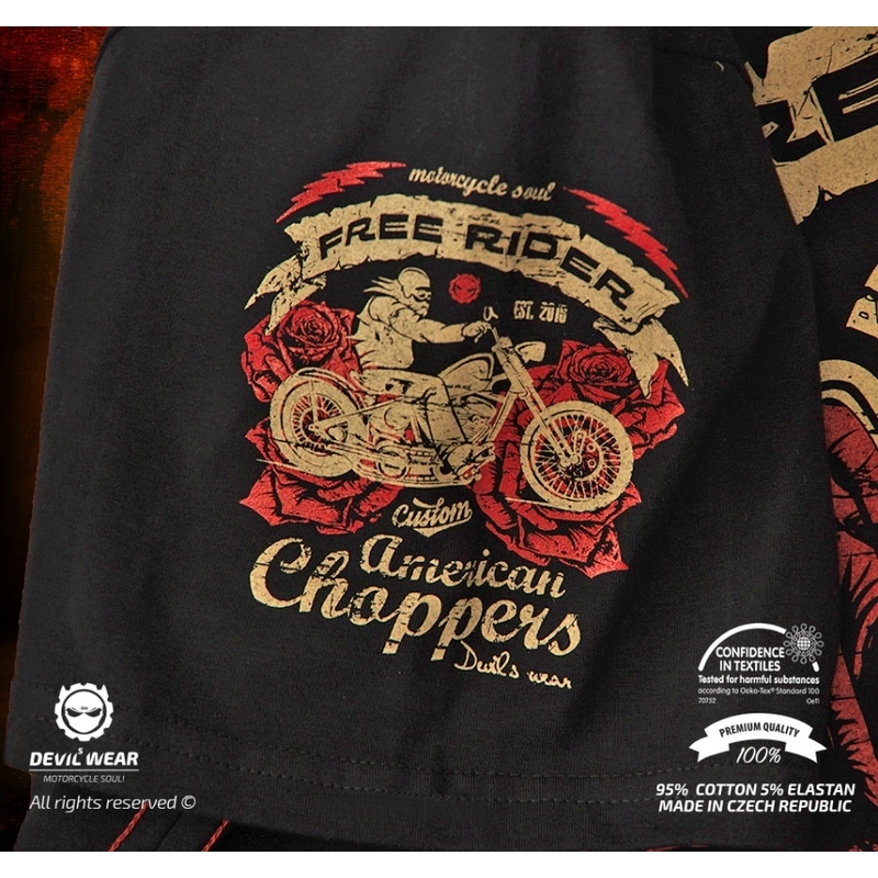 Pánské triko Devils Wear - Free Rider American Choppers
