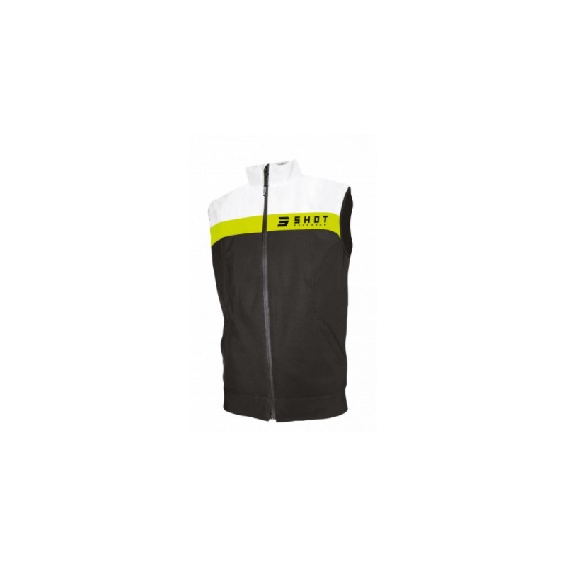 Softshellová vesta Shot Team černo-fluo žlutá