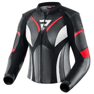 Naiste Rebelhorn Rebel Black-White-Fluo Red mootorratta jakk