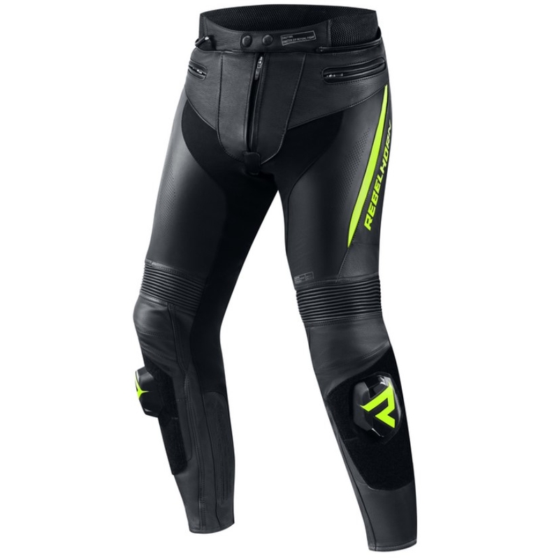 Rebelhorn Fighter mootorratta püksid must-fluo kollane allahindlus