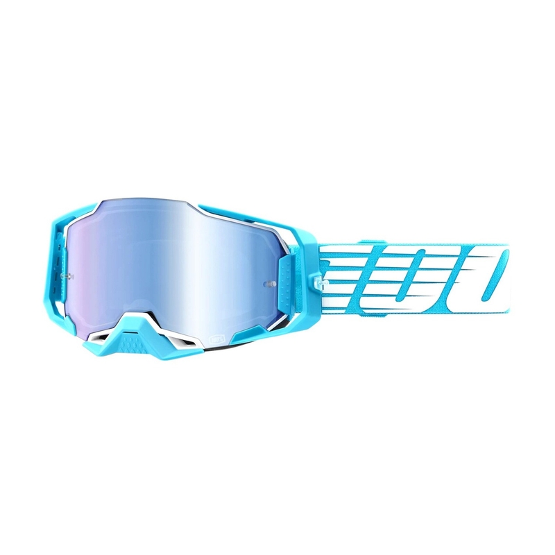 Motokross prillid 100% ARMEGA Oversized Sky türkiissinine (sinine plexi)