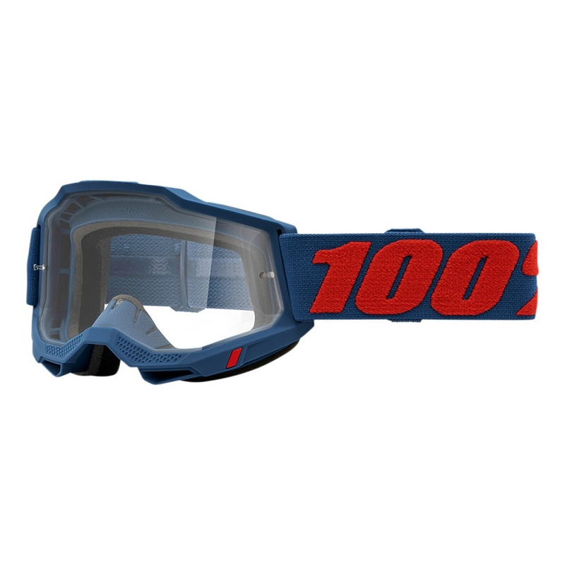 Motokross prillid 100% ACCURI 2 Odeon punane-sinine (läbipaistev pleks)