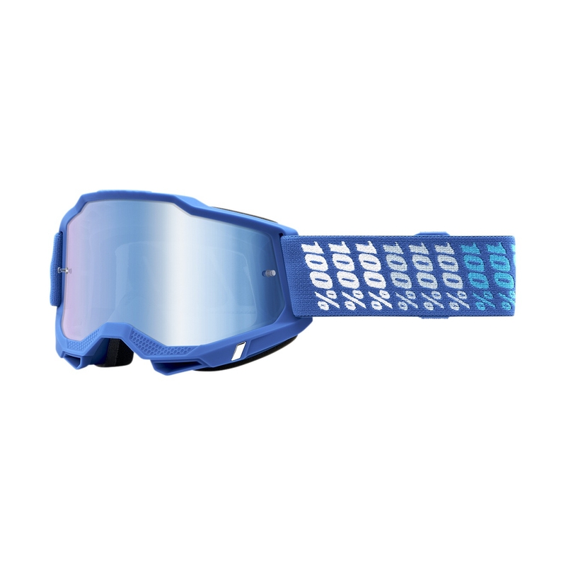 Motokross prillid 100% ACCURI 2 Yarger valge ja sinine (sinine pleks)