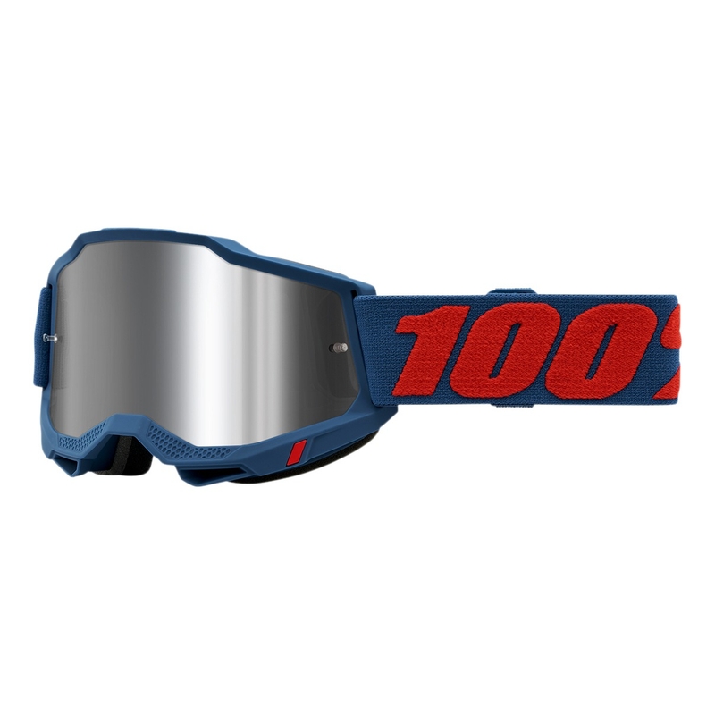 Motokross prillid 100% ACCURI 2 Odeon punane-sinine (hõbedane pleks)