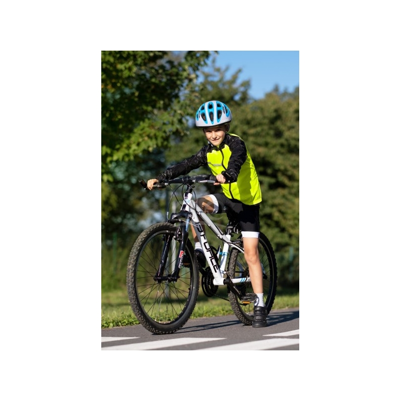 Dětská bunda na kolo FORCE Windpro fluo žluto-černá výprodej