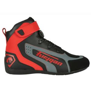 Furygan V4 Easy D3O mustad ja punased mootorratta saapad