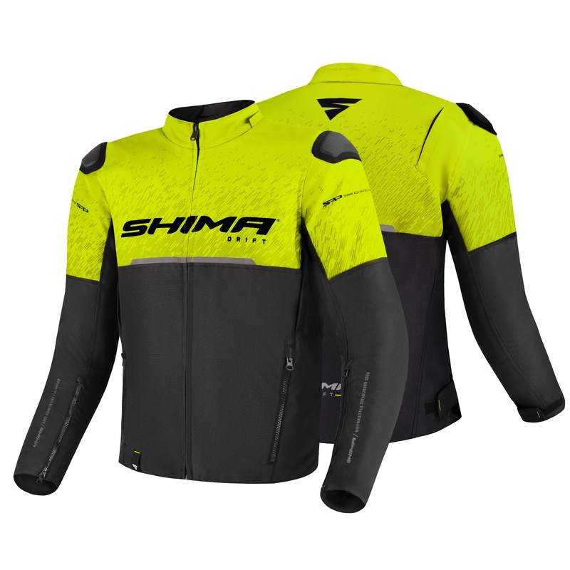 Mootorratta jope Shima Drift must-fluo kollane