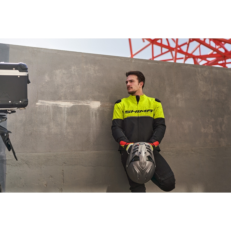 Mootorratta jope Shima Drift must-fluo kollane