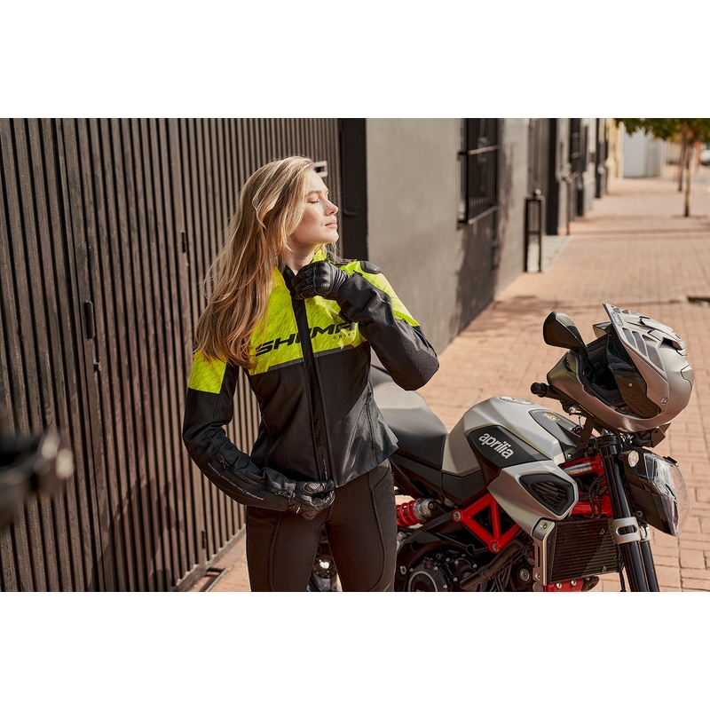 Naiste mootorratta jakk Shima Drift must-fluo kollane