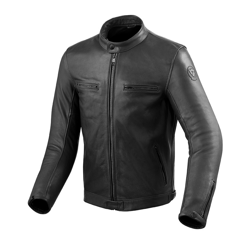 Kožená bunda na motorku Revit Gibson černá výprodej