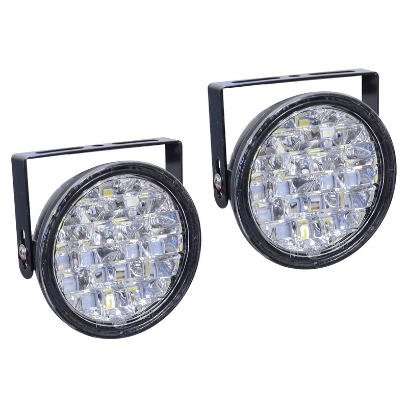 Světla denního svícení kulatá 18 LED/12V výprodej