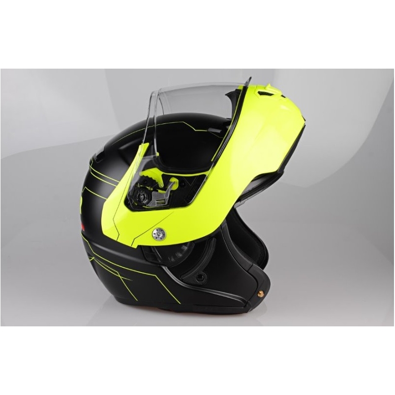 Přilba na moto Lazer Monaco Evo - Droid Pure Carbon žlutá výprodej
