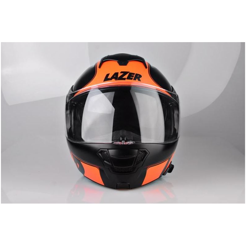 Vyklápěcí přilba na motorku Lazer Lugano Raccoun oranžová