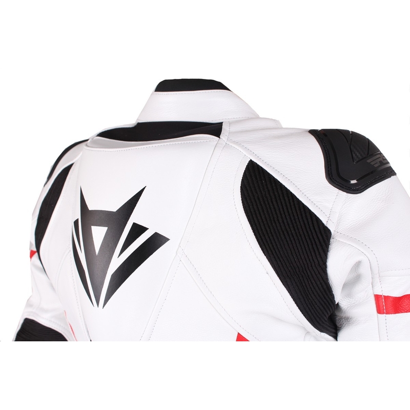 Pánská bunda na motorku RSA Virus bílo-černo-červená výprodej