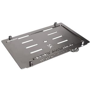 Roostevabast terasest pad alla numbrimärgi Harley Skull