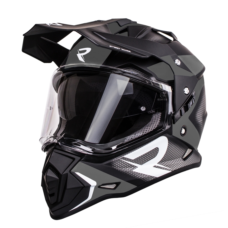 Enduro kiiver Street Racer Tracker must-hall