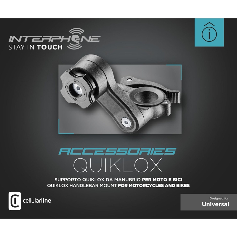 Interphone Quiklox kiirkinnitus juhtrauakinnitus must