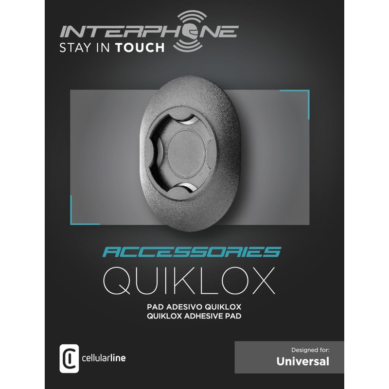 Interphone SMQUIKLOXPAD liimipõhi QUIKLOX hoidikutele must