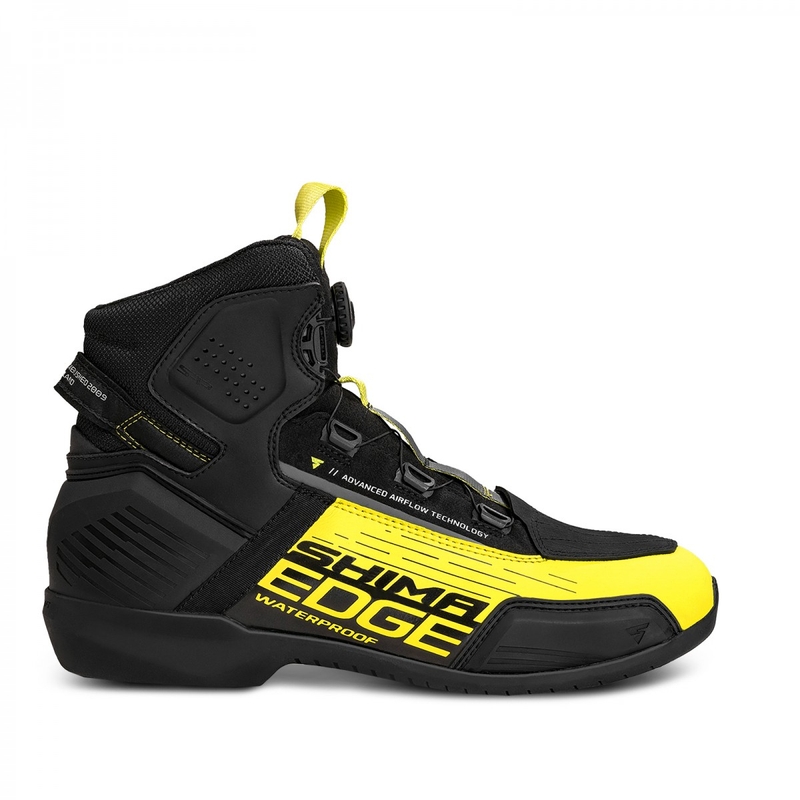 Shima Edge WP must-fluo kollased mootorratta saapad