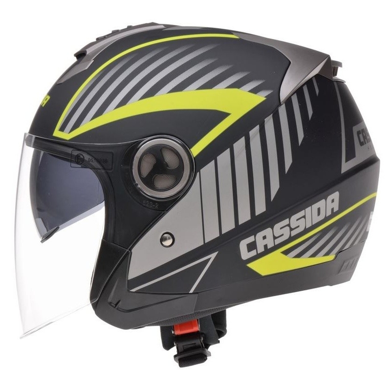 Cassida Magnum must-hall-fluo-kollane mootorratta kiiver