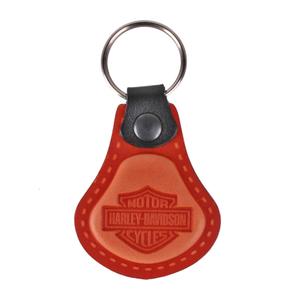Nahast võtmehoidja Harley Davidson oranž
