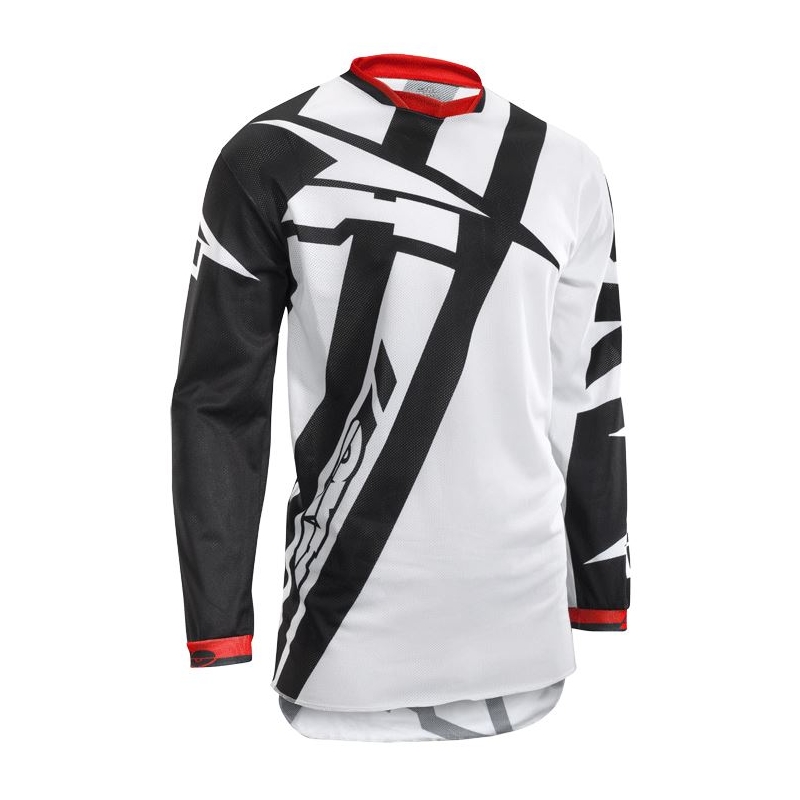 Motokrosový dres AXO Motion 4 Jersey bílo-černo-červený výprodej