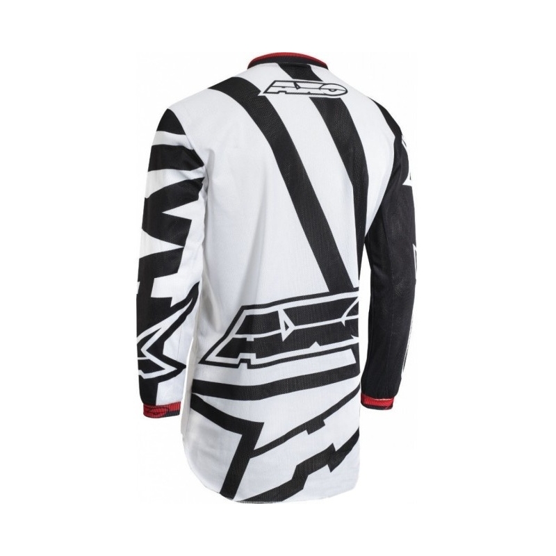 Motokrosový dres AXO Motion 4 Jersey bílo-černo-červený výprodej