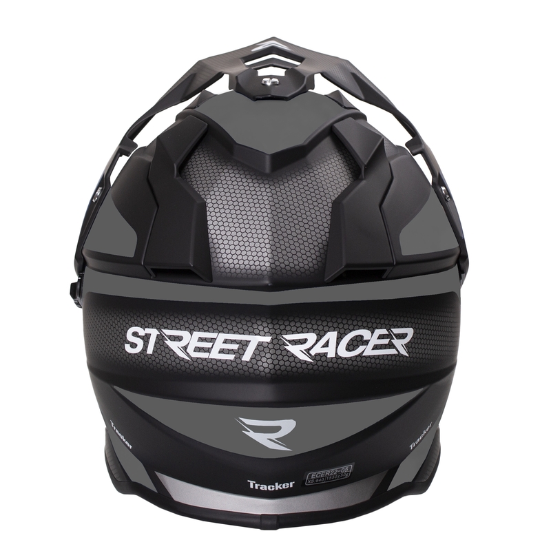Enduro kiiver Street Racer Tracker must-hall