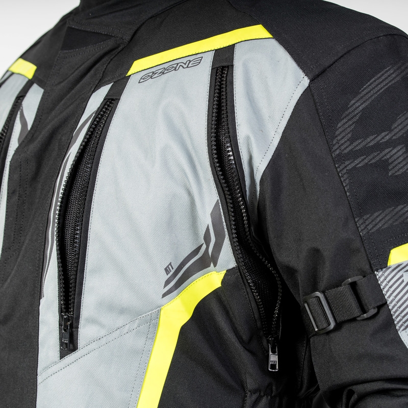 Mootorratta jope Ozone Tour III must-hall-fluo kollane
