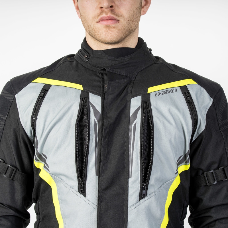 Mootorratta jope Ozone Tour III must-hall-fluo kollane