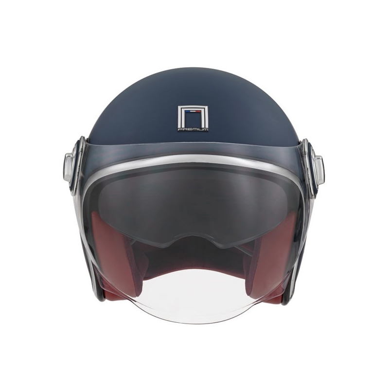 Avatud mootorratta kiiver NOX PREMIUM Heritage sinine