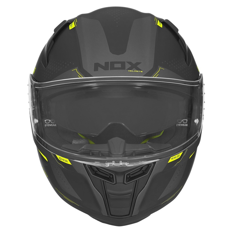 Integrální přilba na motorku NOX N303-S Neo černo-fluo žlutá