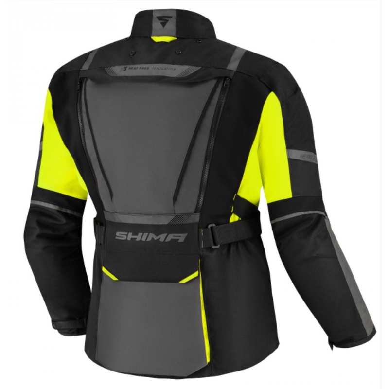 Mootorratta jope Shima Hero 2.0 must-hall-fluo kollane