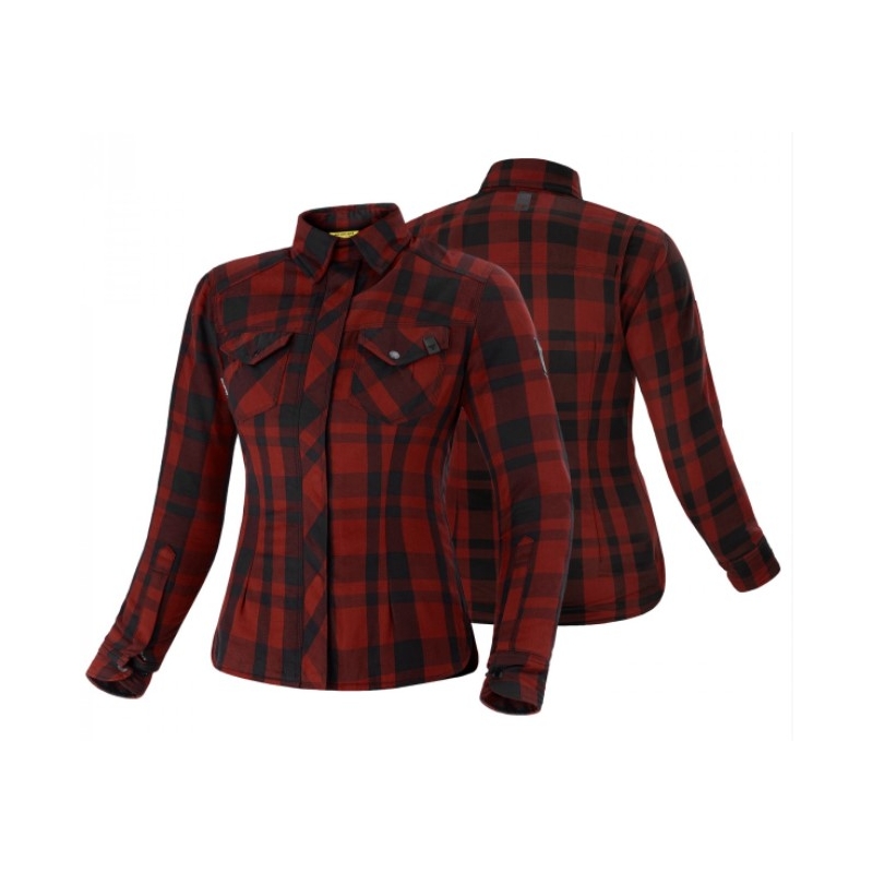 Dámská košile na motorku Shima Renegade červeno-černá výprodej