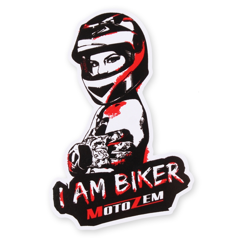 MotoZem I Am Biker kleebis - Naine