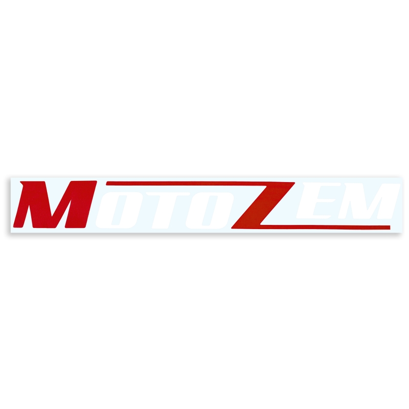 MotoZem logo kleebis valge