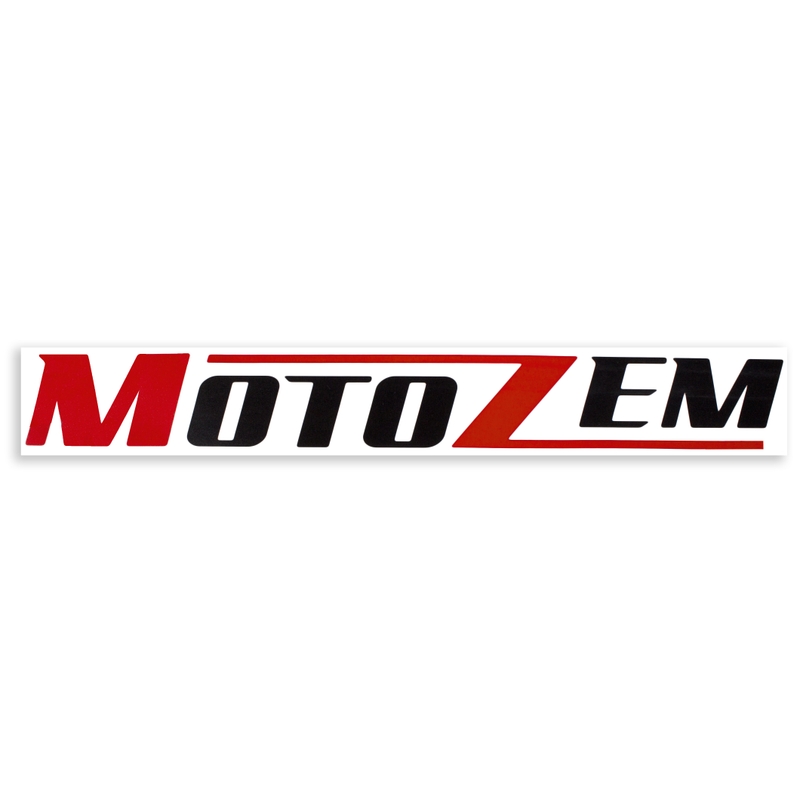 MotoZem logo kleebis must