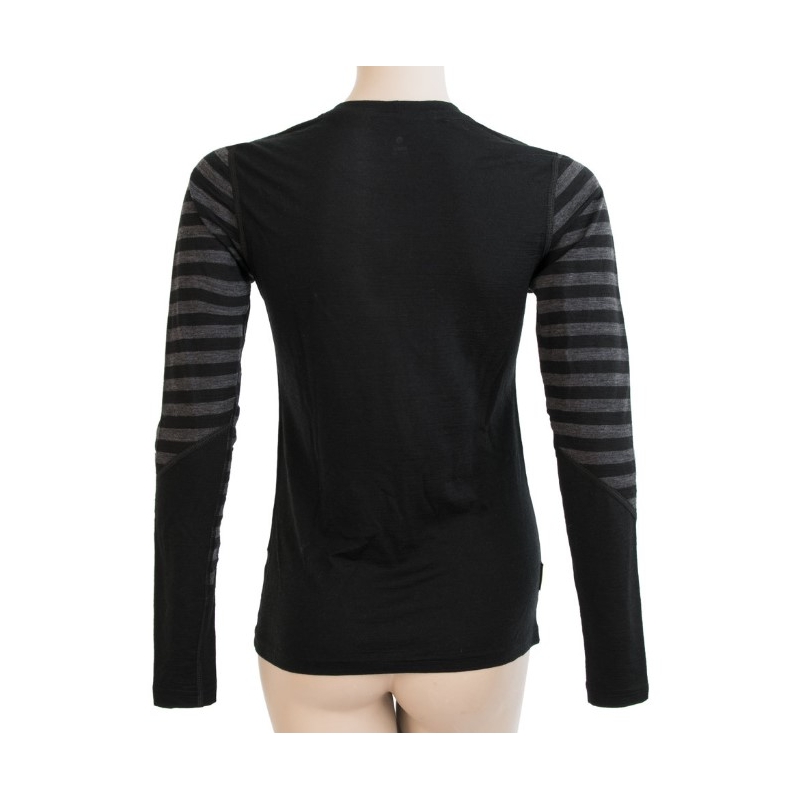 Dámské funkční triko Sensor Merino Active černo-šedé - dlouhý rukáv výprodej