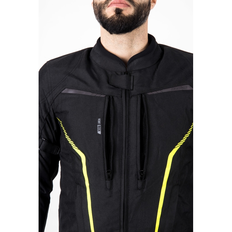 Mootorratta jope Ozone Delta IV must-fluo kollane