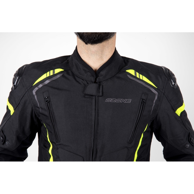 Ozone Pulse must-fluo kollane mootorratta jope
