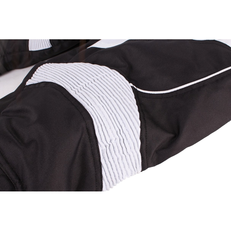 Moto kalhoty RSA Devil pánské bílé - II. jakost