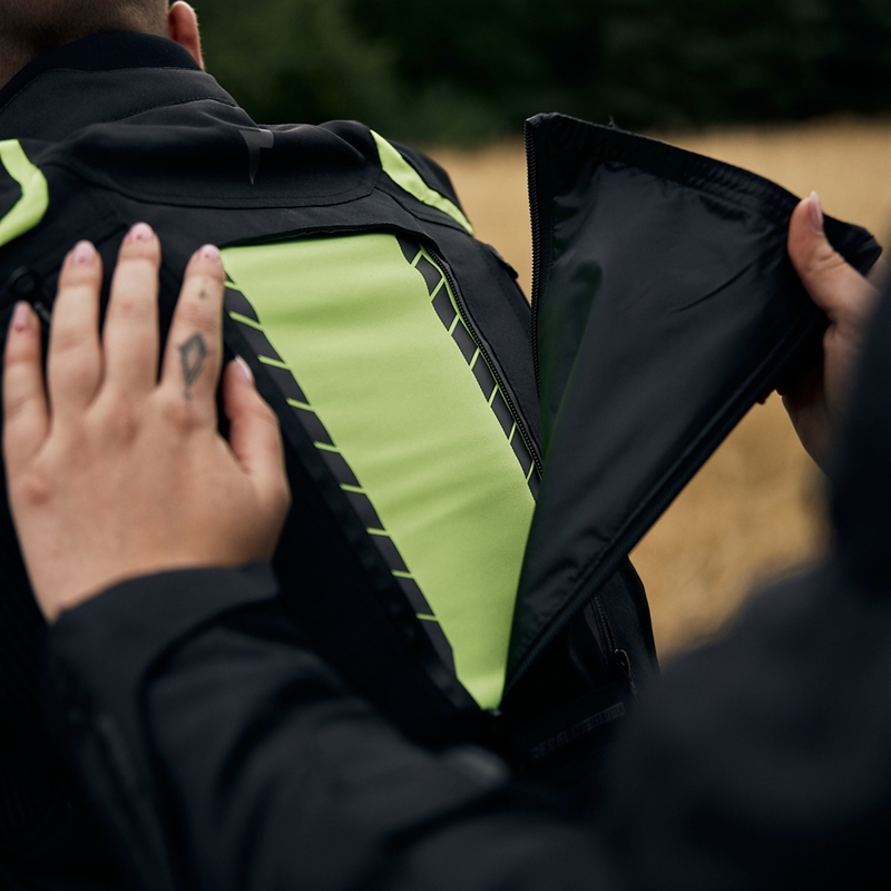 Bunda na motorku Rebelhorn Hiker III černo-fluo žlutá