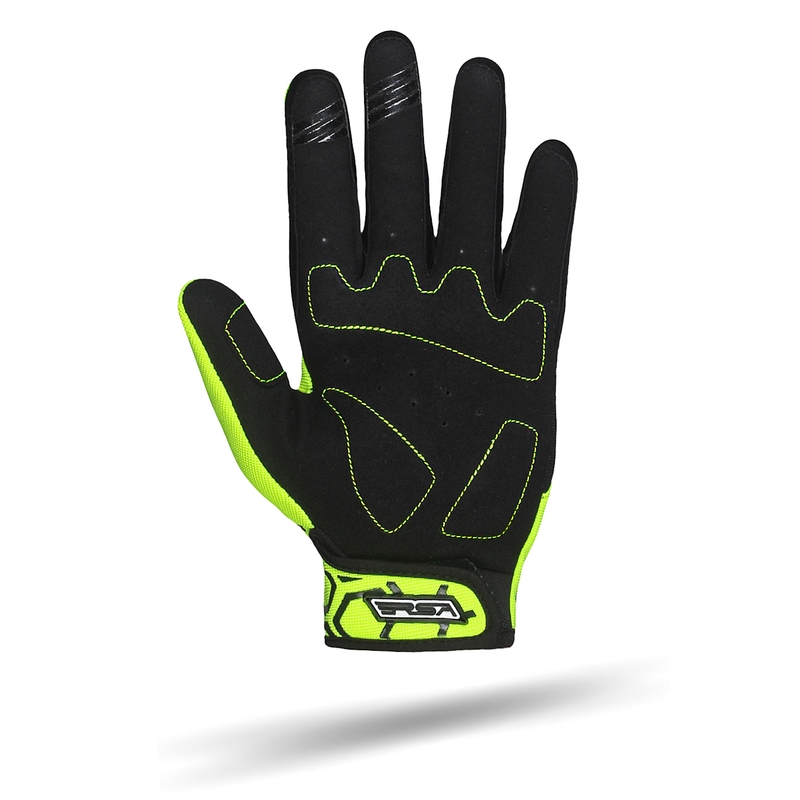 Laste mootorratta kindad RSA MX EVO must-fluo kollane