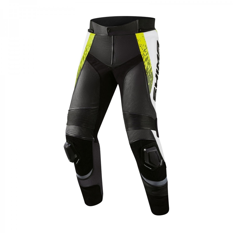Shima STR 2.0 must-valge-fluo kollased mootorratta püksid
