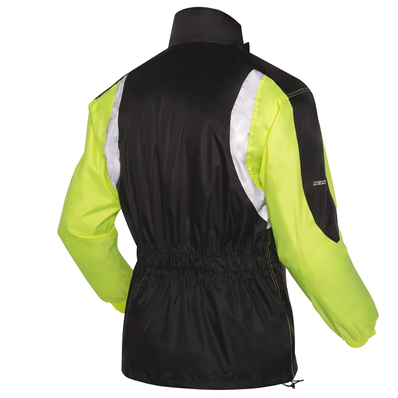 Moto bunda do deště Ozone Marin černo-fluo žlutá