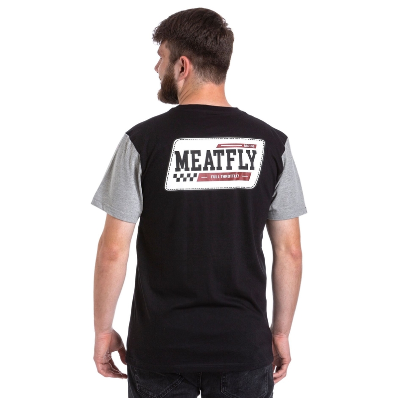 Meatfly Racing T-särk must ja hall allahindlus